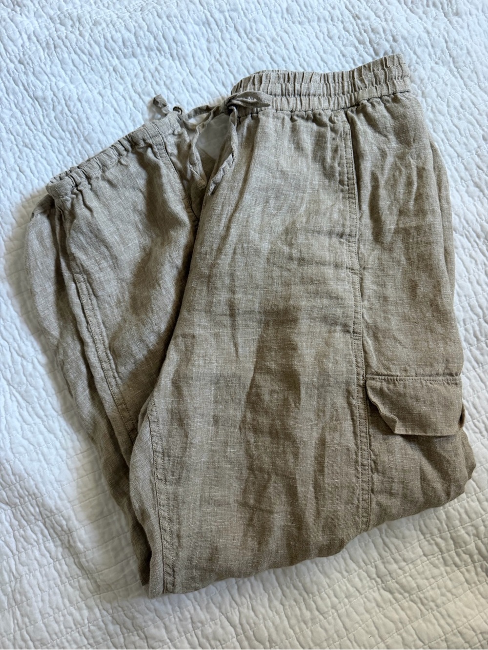 Everlane Cargo Curve Pant in Flax. Size M. - Picture 2 of 8